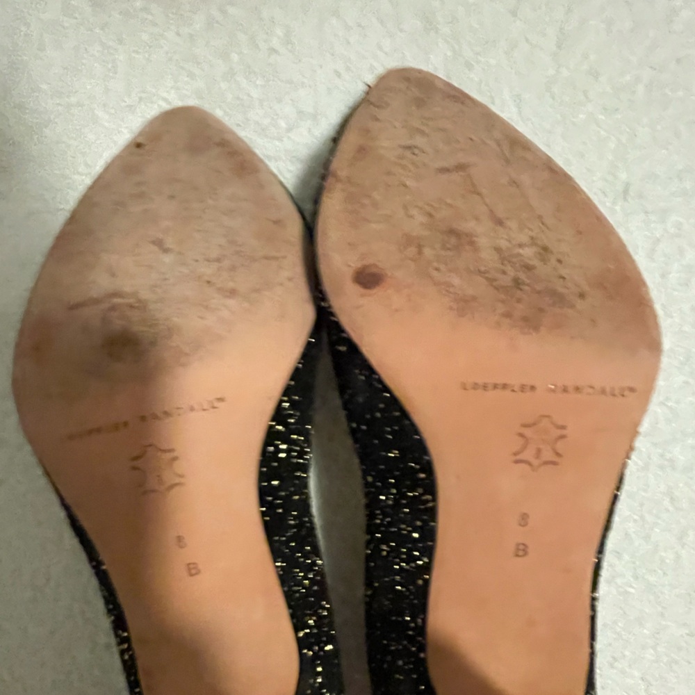 Loeffler Randall Black Tamsin Pumps with Gold Flecks Size 8 - Picture 6 of 8